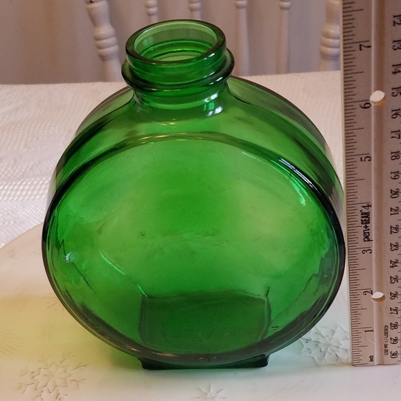 Vintage  Sunsweet Green Depression Glass Bottle - Picture 7 of 10